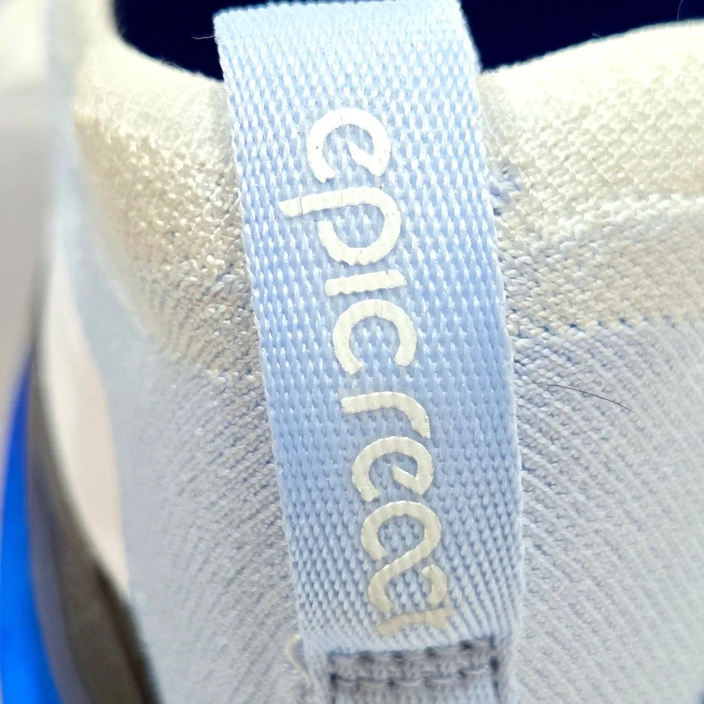 Nike Epic React Flyknit Phantom Mens 13 White Blue BV0417-101 Laceless Running